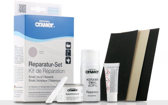 Reparatieset voor Bad, Douchebak & Wastafel: Kras- en Beschadigingsherstel voor Keramiek, Acryl en Email van Merkloos