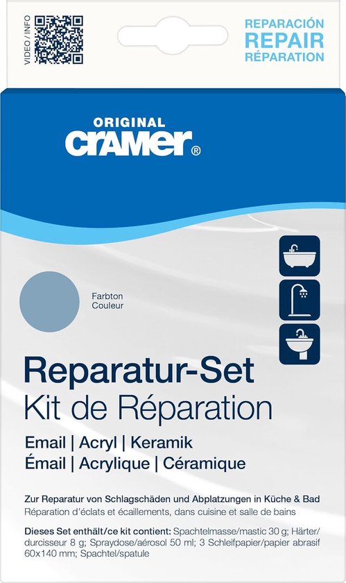 Reparatieset voor Badkuip, Douchebak en Wastafel - Blauw - Keramiek, Email & Acryl Reparatie Hulpstukken