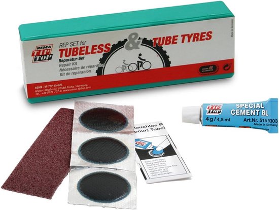 Reparatieset voor Binnenbanden en Tubeless Banden Fiets & Auto