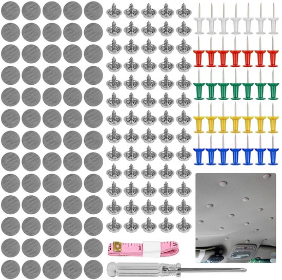 Reparatieset voor dakhemel - 65-delig met klinknagels in diverse kleuren