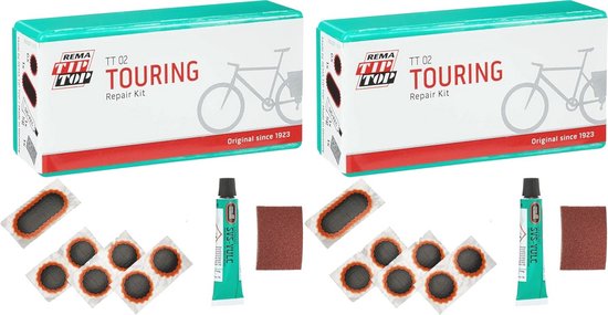 Reparatieset voor fietsbanden - Inclusief patches, vulkaniseervloeistof en schuurpapier