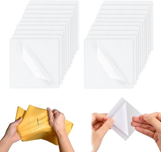 Reparatieset voor Opblaasbare Artikelen - 20 Waterdichte Zelfklevende Patches voor Luchtbed, Rubberboot en Tent, 7x7 cm van Merkloos