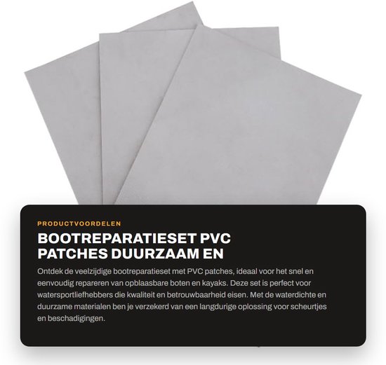 Reparatieset voor Rubberboot en PVC Objecten | Waterdichte Patches voor Kano en Kajak