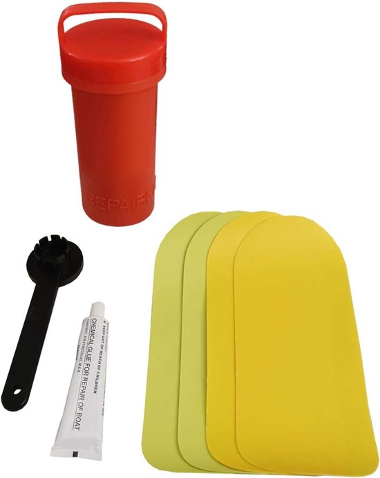Reparatieset Watersport - Onderhoudskit - Opblaasbare Items - Inclusief Pleisters - One Size - Blauw