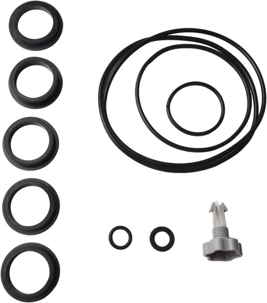 Reparatieset Zandfilterpomp - Afdichtingsset O-ringen - Zwembad Onderhoud - Voorkomt Lekkage - 11 x 11 x 4 cm - Zwart