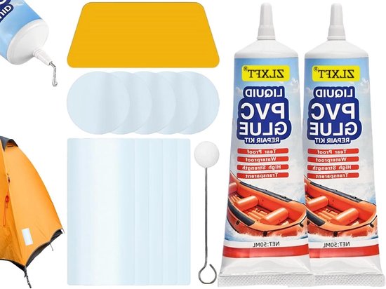 Reparatieset Zwembad - Luchtbed Plakset - Waterdicht Maken - Krachtige Vinyllijm - 2x 50 ml - Transparant