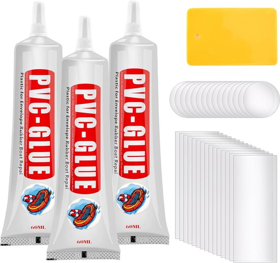 Reparatieset Zwembad - Waterdichte Patchkit - Luchtbed Repareren - Snelle Hechting - 12.7 x 12.7 cm van Merkloos