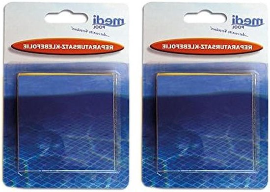 Reparatieset Zwembadfolie - Lijmfolie Pleisters - Lekken Dichten - Boven en Onder Water - 2 Stuks - Transparant