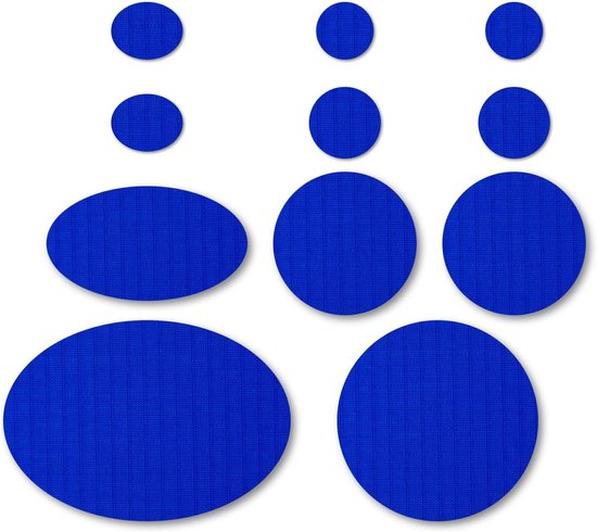 Reparatiestickers Kleding - Zelfklevende Patches - Kleding Repareren - Waterdicht Ripstop Materiaal - 11 Stuks - Donkerblauw van Merkloos