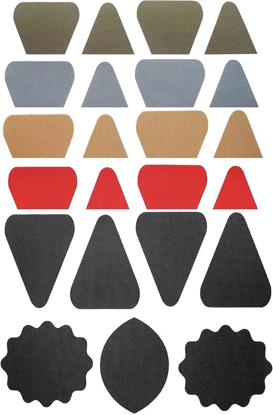 Reparatiestickers Nylon - Zelfklevende Patches - Outdoor Reparatie - Waterdicht Flexibel Materiaal - 70 x 70 mm - Grijs