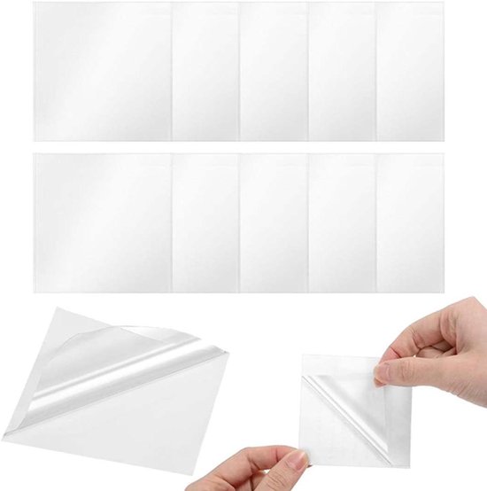 Reparatiestickers - Plakstrips Tape - Spullen Herstellen - Waterdicht en Zelfklevend - 7 x 7 cm - Transparant van Merkloos