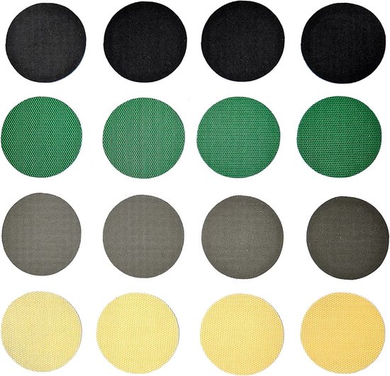 Reparatiestickers Set - Nylon Patches - Outdoor Reparatie - Zelfklevend Waterdicht - 70 x 140 mm - Zwart Groen Beige van Merkloos