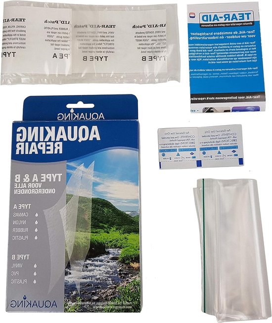 Reparatiestickers Set - Zelfklevende Patches - Snelle Buitenreparaties - Waterdicht Elastisch Materiaal - 2 Stuks 7.6m - Transparant