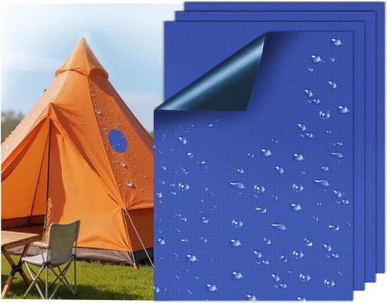 Reparatiestickers - Waterproof Nylon - Kleding Repareren - Zelfklevend - 3 Stuks - Blauw