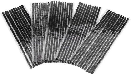 Reparatiestrips banden - Lekvrije reparatie - Band repareren - Zonder lijm - 50 stuks - Zwart