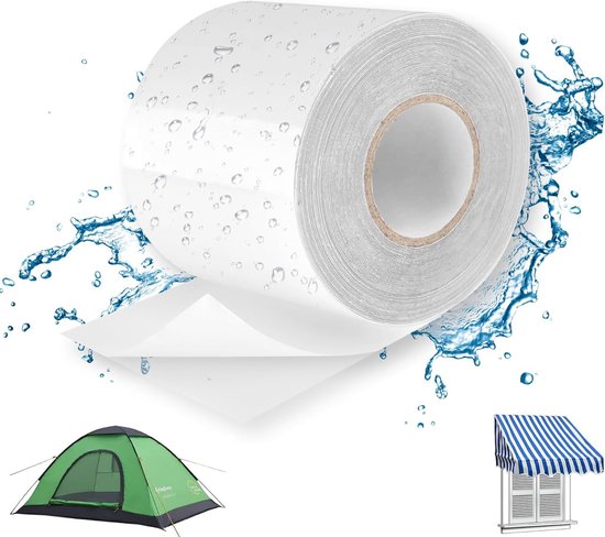 Reparatietape - 7 cm x 2 M - Waterdichte patch - Reparatiedoek - Tent Tape - Lekkage Tape - Waterdichte afdichtingstape - Zelfklevend - Voor luifel, zeil, boothoezen en tenten - TPU - Universeel - Transparant van Merkloos