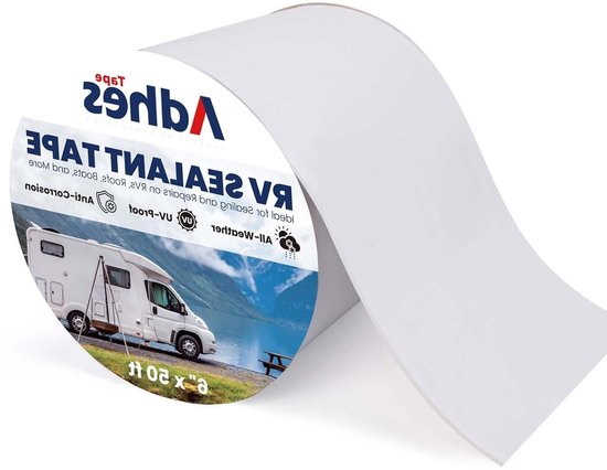 Reparatietape - Afdichtingstape Butylrubber - Camper Dak Reparatie - Waterdicht UV-bestendig - 150 mm x 15 m - Wit van Merkloos
