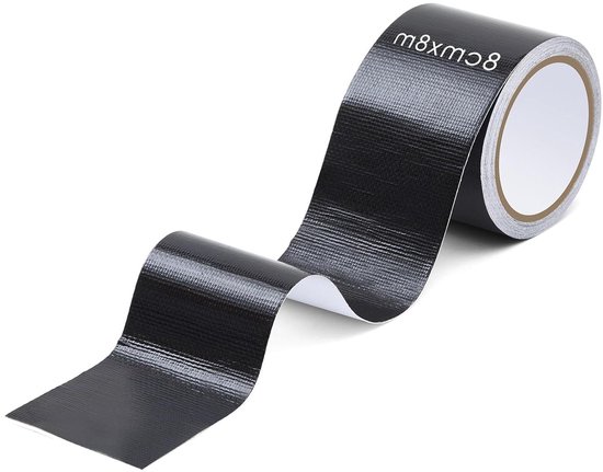 Reparatietape - Dekzeil tape - Zeil repareren - Waterdicht en hittebestendig - 8 meter lang - Zwart