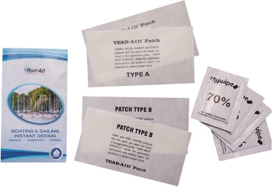 Reparatietape Set - Waterdichte Plakstrips - Watersport Reparatie - Twee Types Strips - 145x75mm Strips