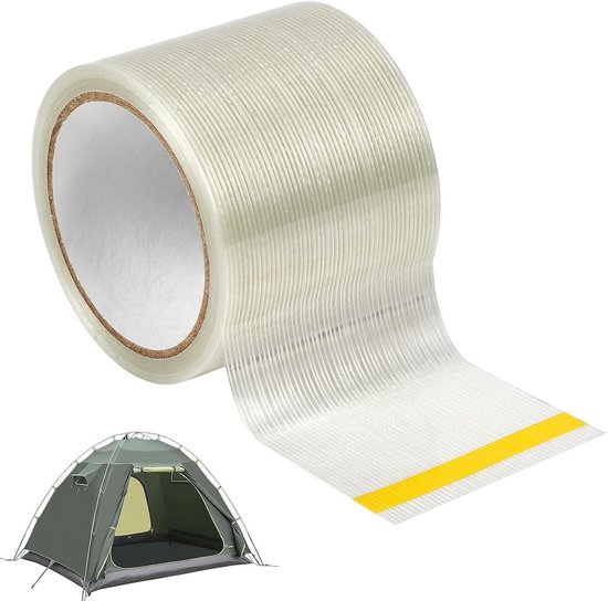 Reparatietape - Sterke Plakstrip - Tent Repareren - Waterdicht Zelfklevend - 8x15 cm - Transparant van Merkloos