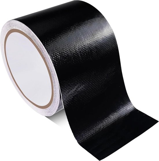 Reparatietape voor campers, waterdicht, waterdicht, voor zeildoek, tent, boothokken, canvas, zeiltape, luifel, luchtmatraspatchkit, uv-bestendig en hittebestendig, zwart