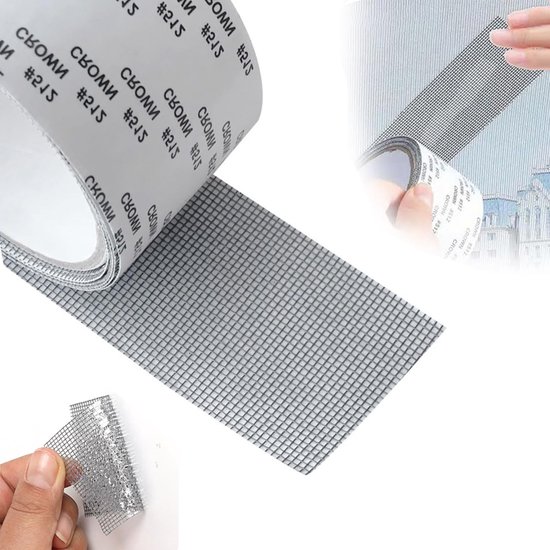 Reparatietape voor Muggennet, Tent en Gaas - Zelfklevend en Waterdicht