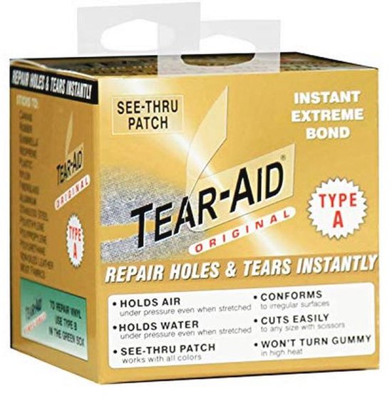 Reparatietape voor Stof en Kunststoffen - Ideaal voor Tenten, Slaapzakken en Meer van Merkloos