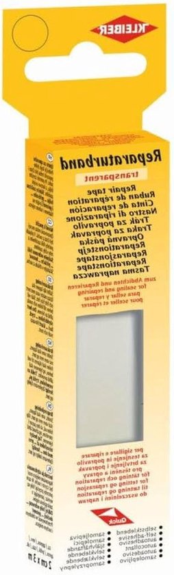 Reparatietape Zelfklevend - Stof Reparatie - Waterdichte Stoffen - Duurzame Afdichting - 2 cm x 3 m - Transparant