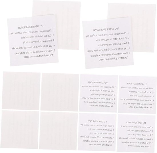 Reparatievellen - Reparatiestickers Lekvrije Stickers - Outdoor Uitrusting Repareren - Zelfklevend TPU Materiaal - 7x7 cm - Zoals getoond