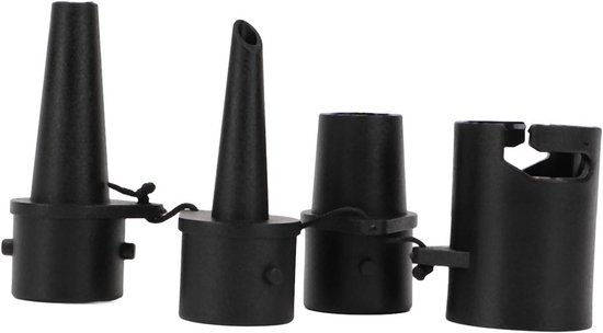 Reserve sproeiers - Opblaas koppen - Luchtbedden opblazen - 3 Maten nylon - 1 stuk - Zwart