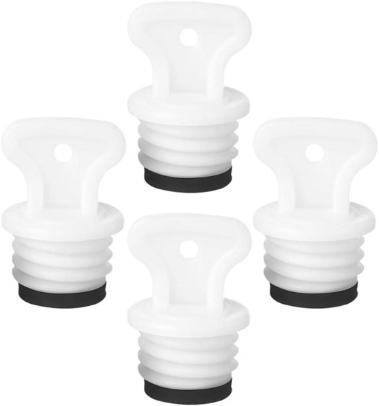 Reservestoppen Warmwaterkruik - Dop Rubberen Stop - Lekvrije Afsluiting - Veelzijdige Compatibiliteit - 4 stuks - Wit