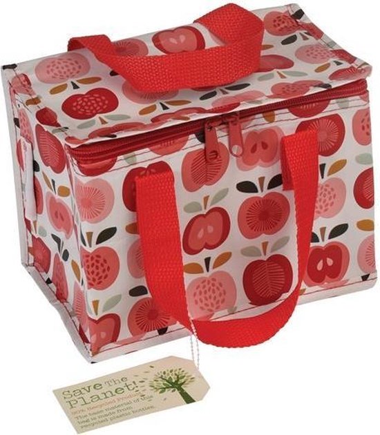 Retro koeltas met appels van Merkloos