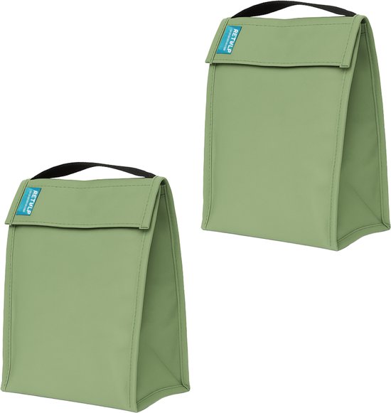 Retulp Fridgebag - Lunchtas - Koeltas - Koeltasje klein - Gemaakt van koelkast - Groen - 9 liter - 2 Stuks