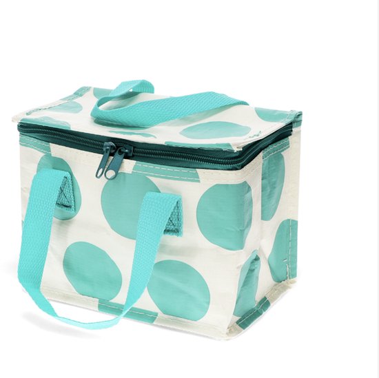 Rex London Spotlight - Lunchtasje / Koeltasje - Turquoise on White van Rex London