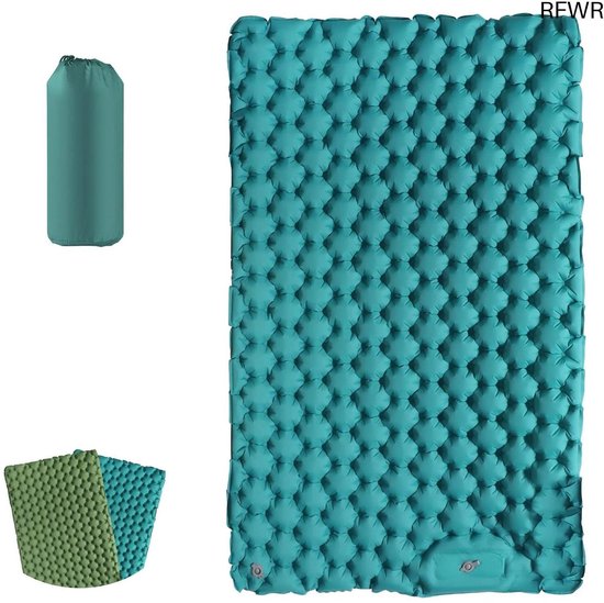 RFWR® Camping luchtmatras voor 2 personen, zelfopblazend, ultralicht en opvouwbaar van Merkloos