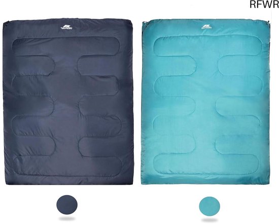 RFWR® Dubbele Slaapzak Camping 3 Seizoenen 180cm x 140cm van RFWR