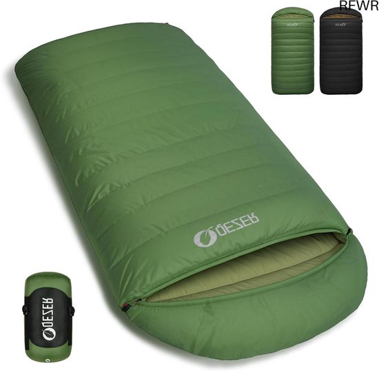 RFWR® Extra grote donsslaapzak 230x100 cm - 3-4 seizoenen, lichte en warme slaapzak voor outdoor en kamperen van Merkloos