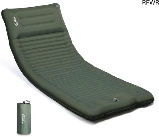 RFWR® Opblaasbaar Eenpersoons Campingmatras met Voetpomp - 10 cm Dikker van Merkloos