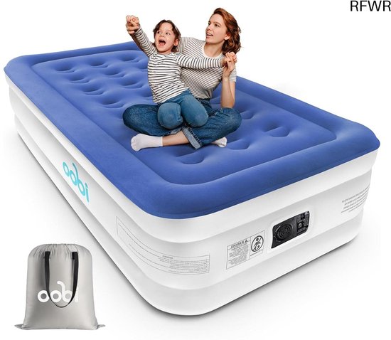 RFWR® Opblaasbaar matras met ingebouwde elektrische pomp - Zelfopblazend logeerbed voor 1 persoon van Merkloos