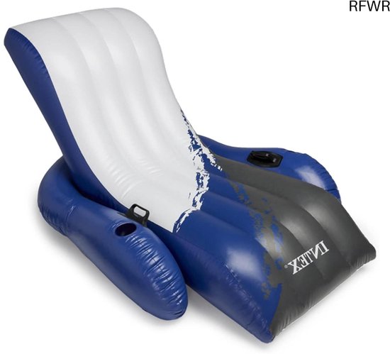 RFWR® Opblaasbare badelounge en drijfstoel - meerkleurig, 180 x 135 cm van Merkloos