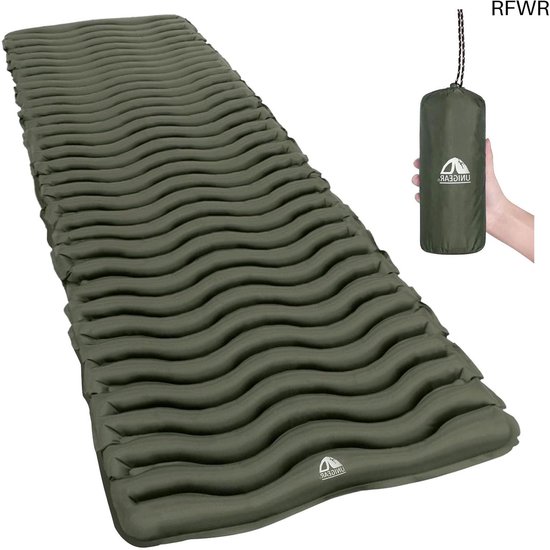 RFWR® Opblaasbare camping isomatte voor comfortabele en vochtbestendige slaapervaring van RFWR