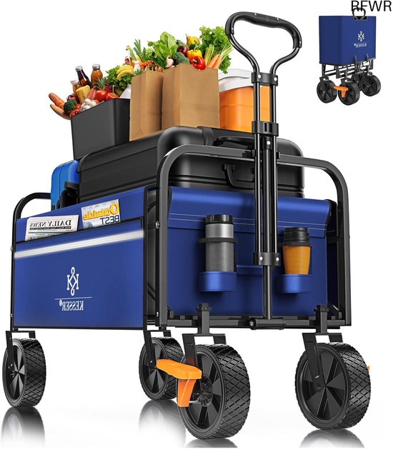 RFWR® Opvouwbare Bolderkar voor Transport en Tuinactiviteiten - Maximaal 80 kg van RFWR