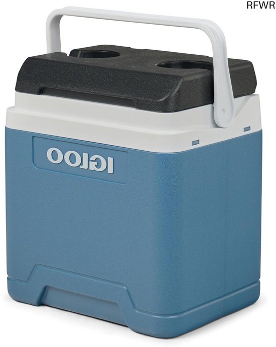 RFWR® Passieve koelbox 27 liter | IJsblauwe thermobox voor camping en buitengebruik