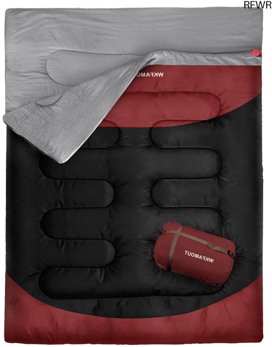 RFWR® Ruime Dubbele Slaapzak XXL voor 2 Personen - Comfortabel en Warm voor Camping en Binnen van RFWR