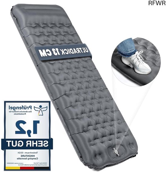 RFWR® Ultradikke Zelfopblazende Slaapmat met Kussen voor Outdoor Activiteiten – Lichtgewicht en Compact van RFWR
