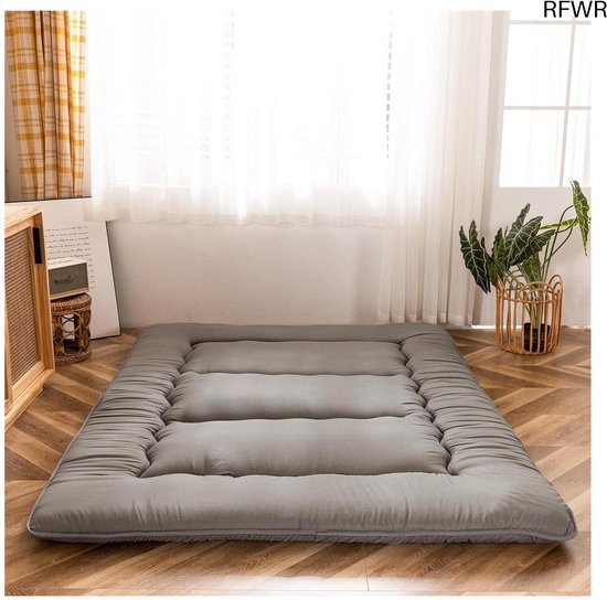 RFWR® Vloermatras Japanse stijl – Opvouwbaar en Rolbaar, Dikke Tatami-Mat voor Comfortabel Slapen, Perfect voor Slaapkamer en Woonkamer van RFWR
