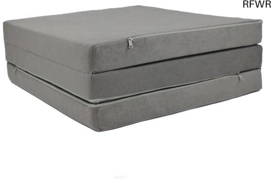 RFWR® Vouwmatras 195 x 60 cm - 3-delig Opvouwbaar Gastenmatras - Camping & Reismatras - Wasbare Overtrek - Ruimtebesparend & Comfortabel van RFWR