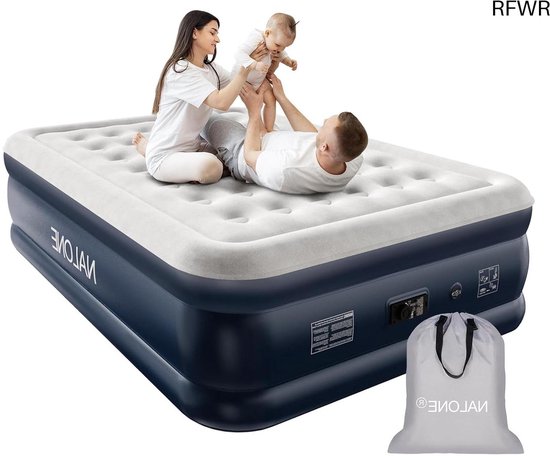 RFWR® Zelfopblazend Luchtbed voor 2 Personen – Ideaal voor Kamperen en Verhuizen – Snel Opgeblazen in 3 Minuten – Comfortabel en Duurzaam van Merkloos