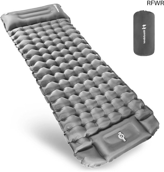 RFWR® Zelfopblazende slaapmat, 10 cm dik, ultralicht, met voetpomp - Perfect voor kamperen en outdoor van RFWR
