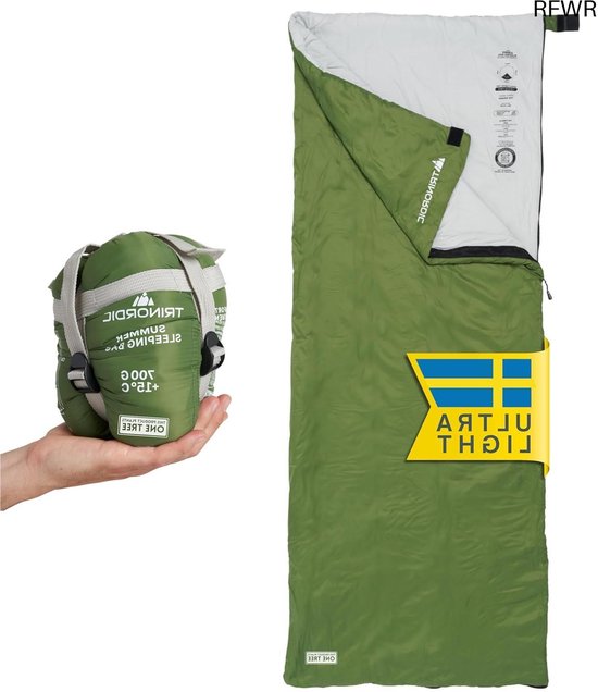 RFWR® Zomer Slaapzak 700g met Anti-Klem Rits – Comfortabele en Duurzame Dekenslaapzak voor Volwassenen